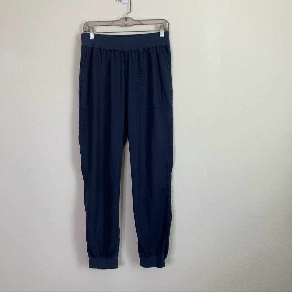 Faherty womens blue Arlie linen blend joggers M
